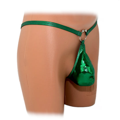 Mens thong bulge pouch thong with ring
