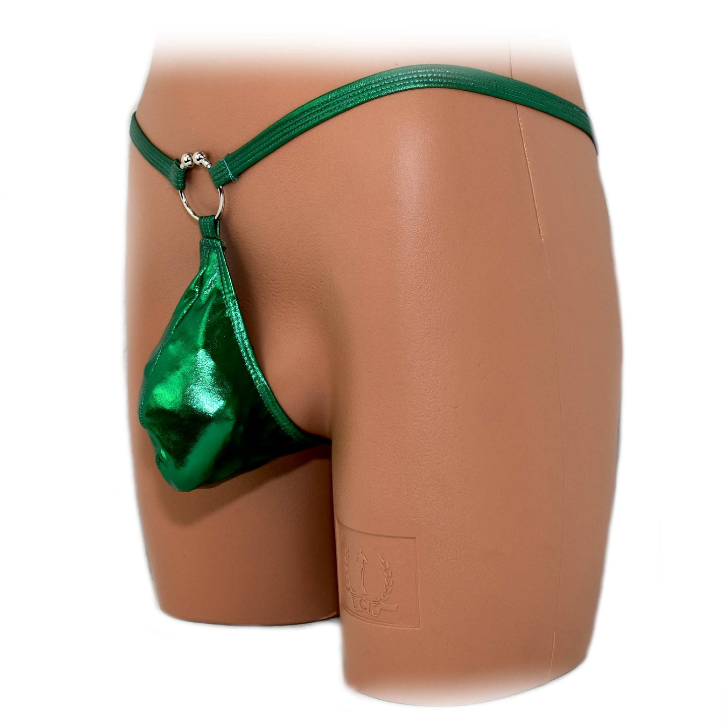 Mens thong bulge pouch thong with ring