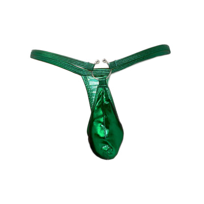 Mens thong bulge pouch thong with ring