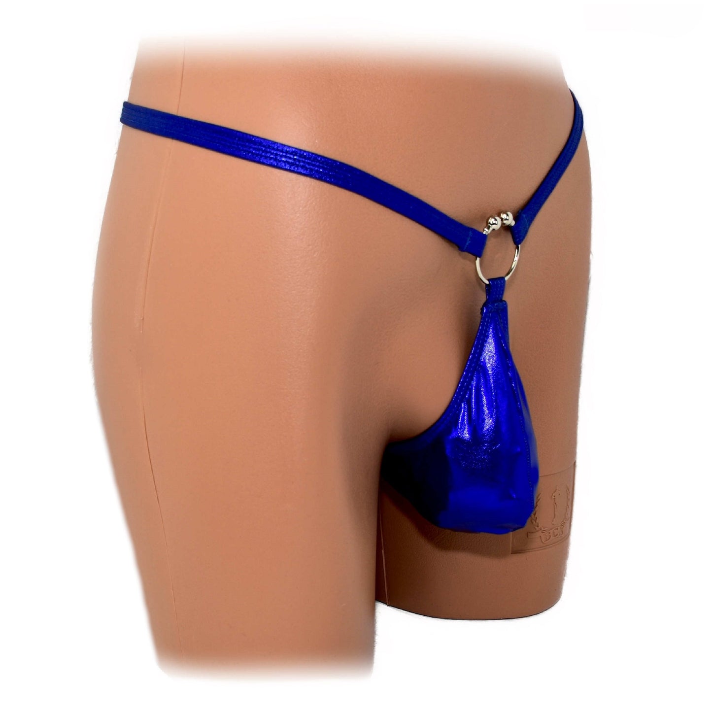 Mens thong bulge pouch thong with ring
