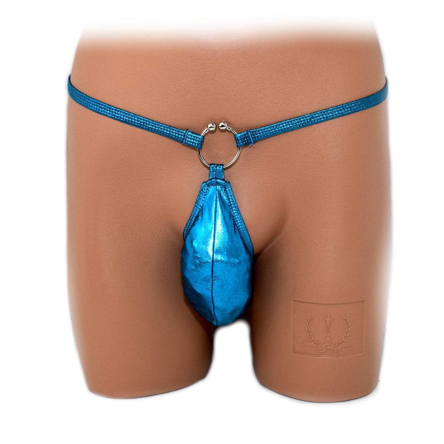 Mens thong bulge pouch thong with ring