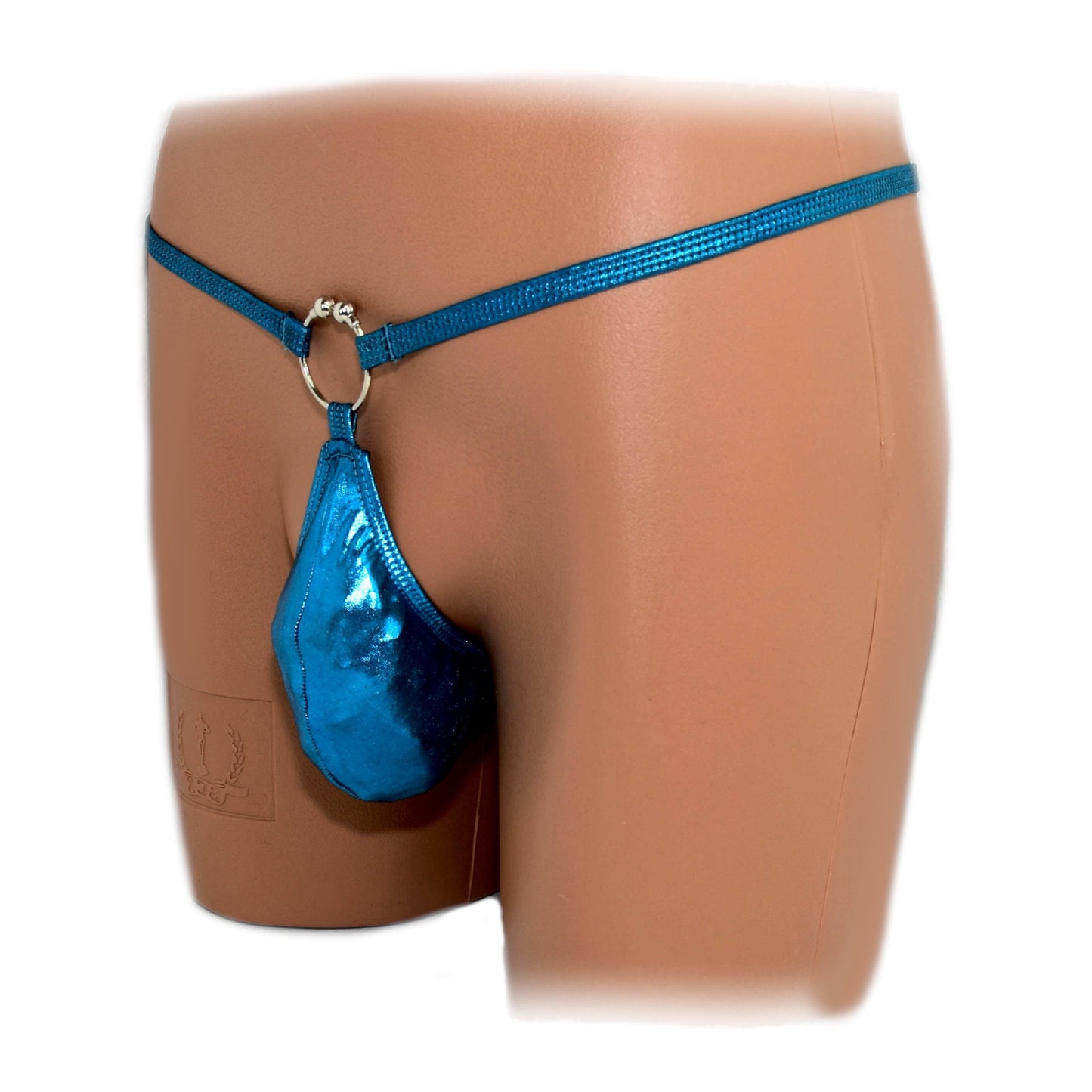 Mens thong bulge pouch thong with ring