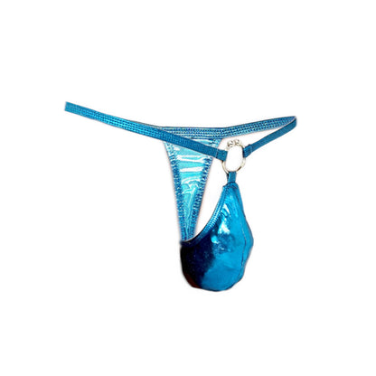 Mens thong bulge pouch thong with ring