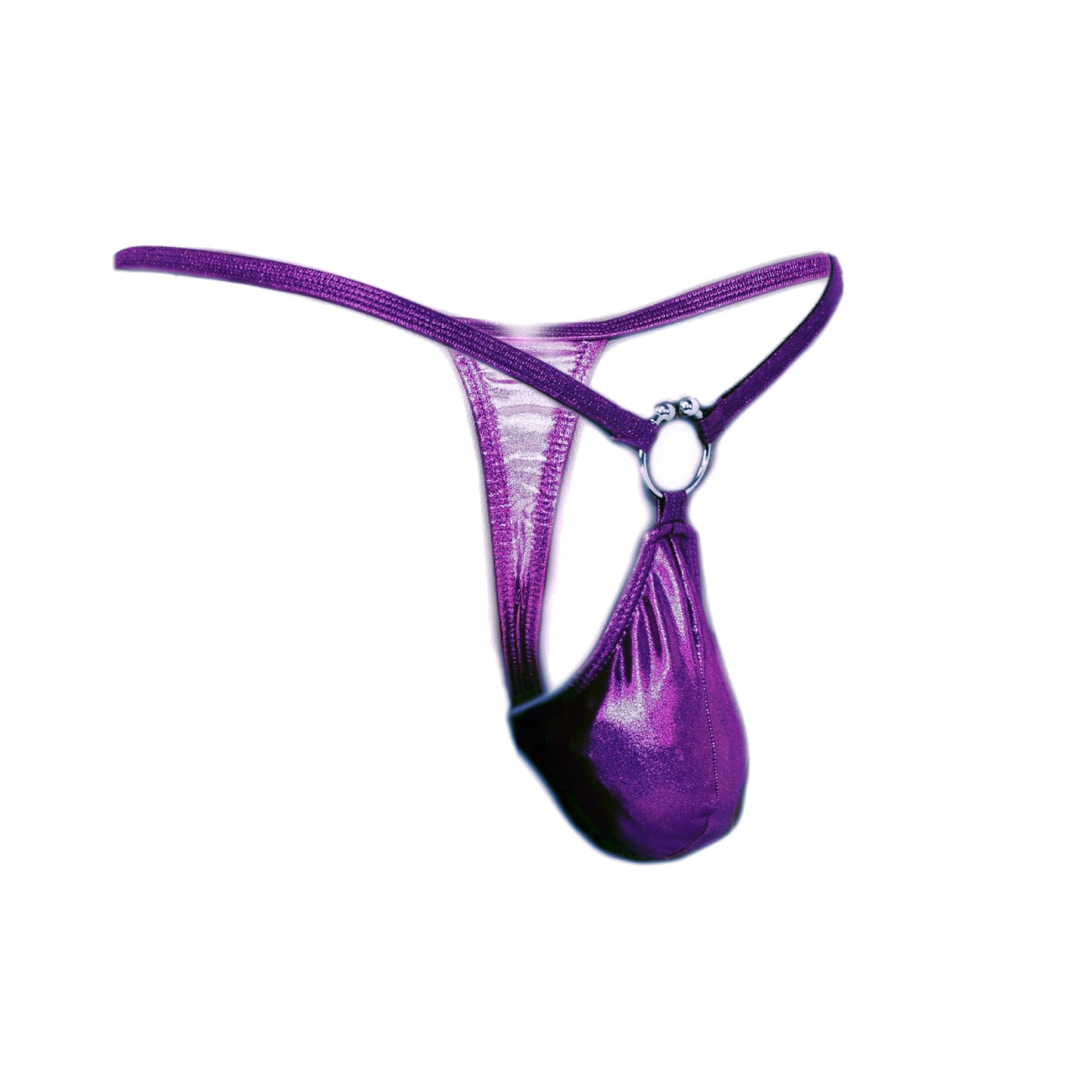 Mens thong bulge pouch thong with ring