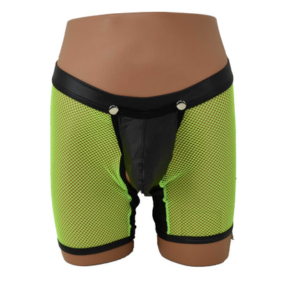 Long Pants Netz Kunstleder Back open