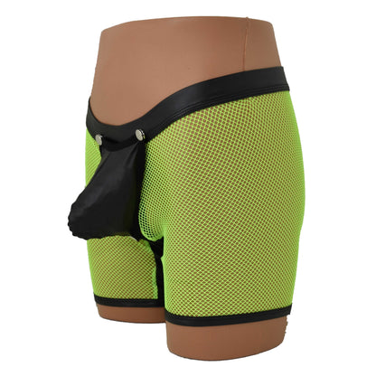 Long Pants Netz Kunstleder Back open