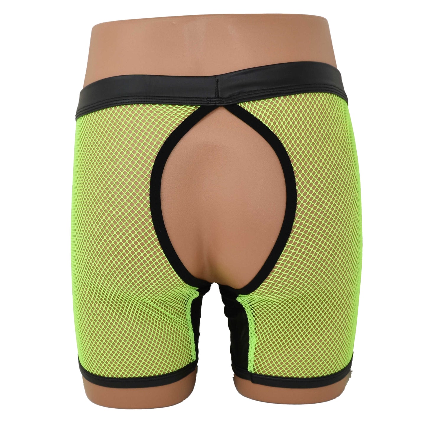 Long Pants Netz Kunstleder Back open