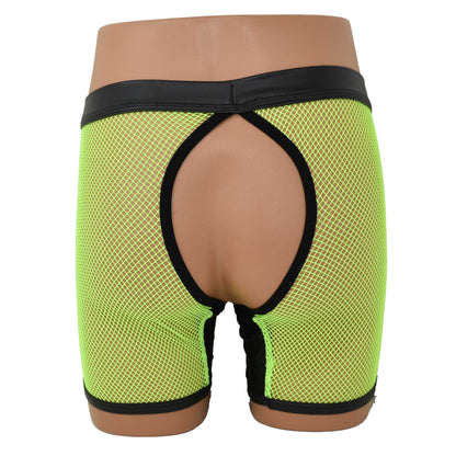 Long Pants Netz Kunstleder Back open