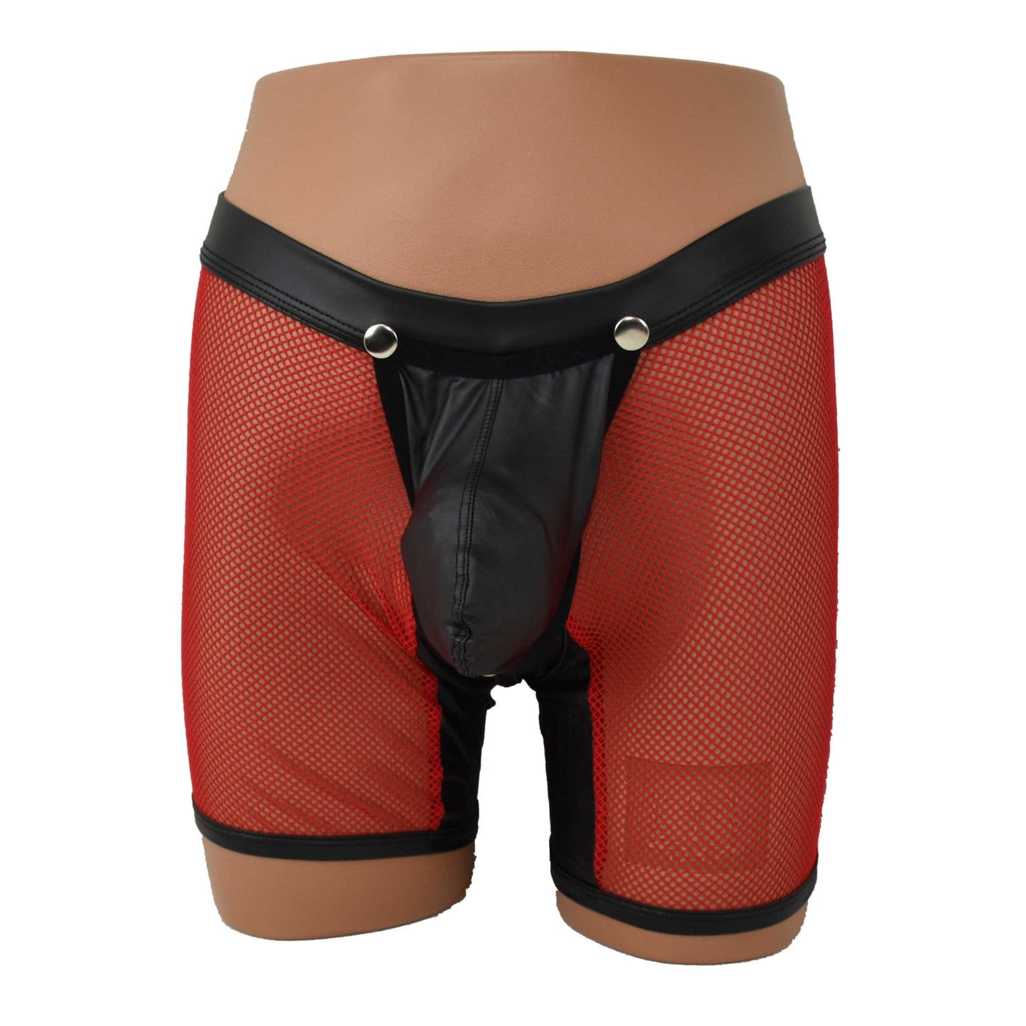 Long Pants Netz Kunstleder Back open