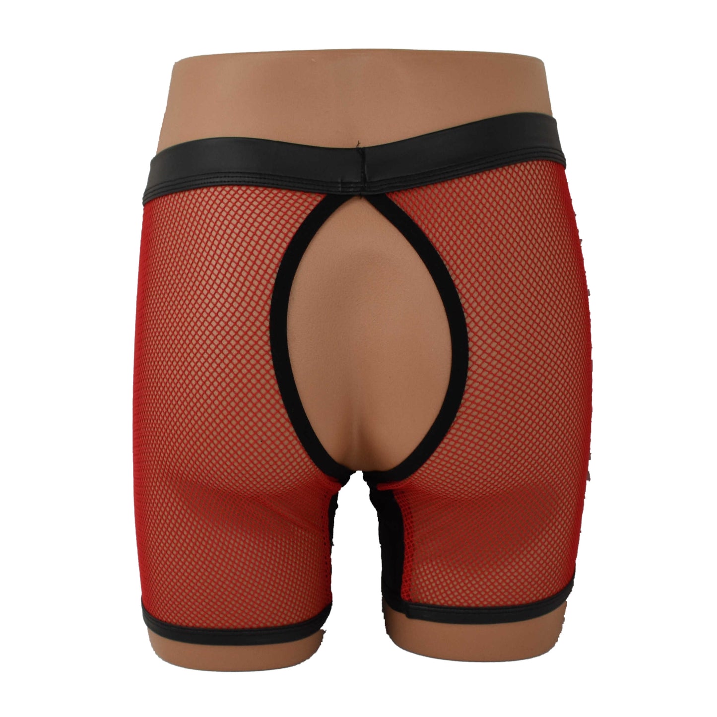 Long Pants Netz Kunstleder Back open