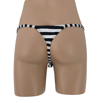 Mens thong bulge pouch MicroMini Striped