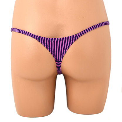 Mens thong bulge pouch MicroMini gestreift