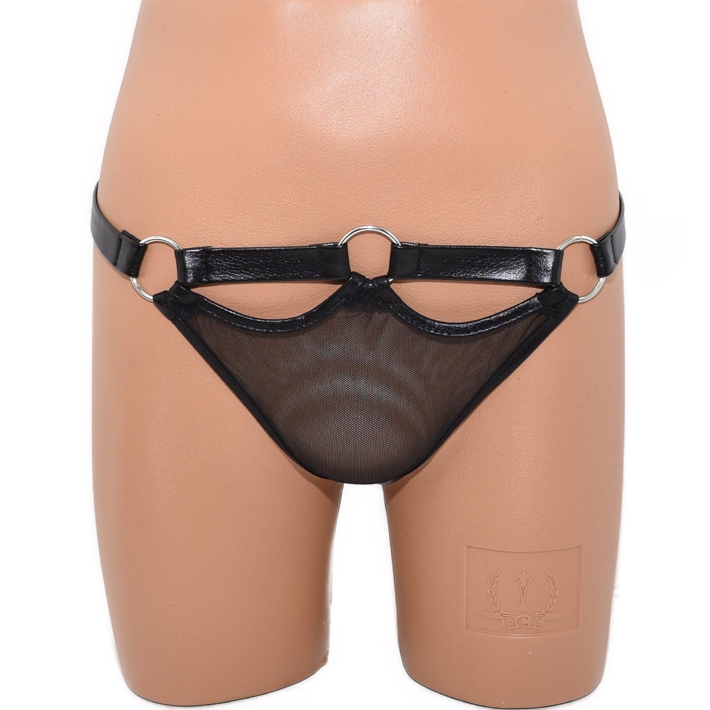 Netzstring mit Kunstlederbund