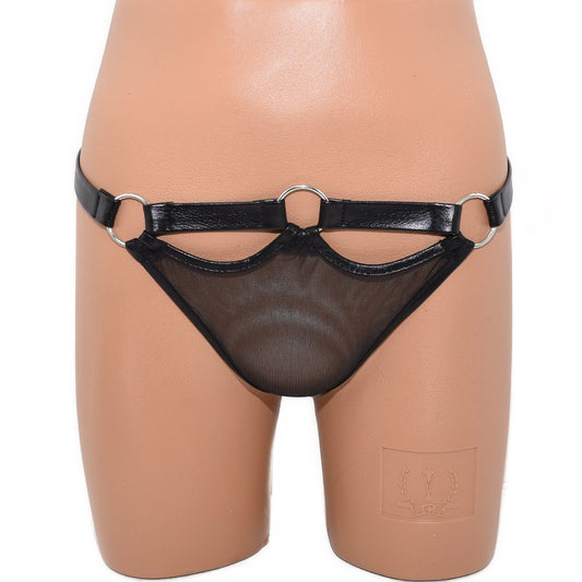 Netzstring mit Kunstlederbund