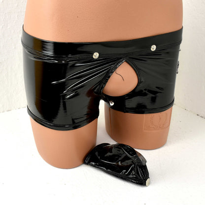 Lack Boxer mit Druckknöpfen zum vorne öffnen