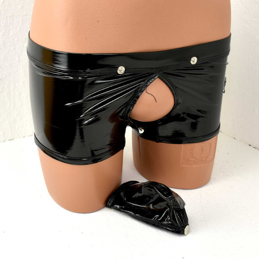 Lack Boxer mit Druckknöpfen zum vorne öffnen