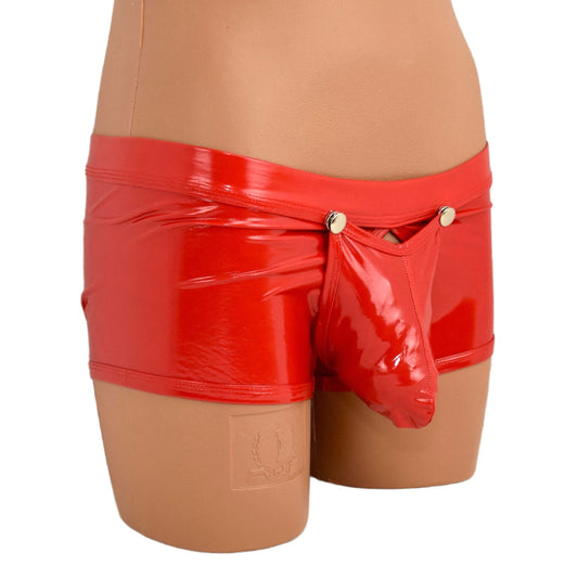 Lack Boxer mit Druckknöpfen zum vorne öffnen