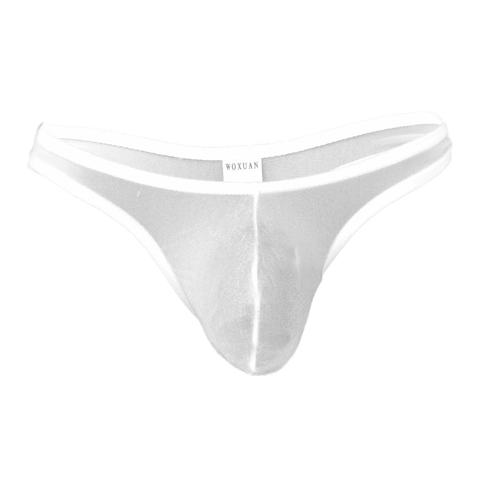 String thong with glittering fibers
