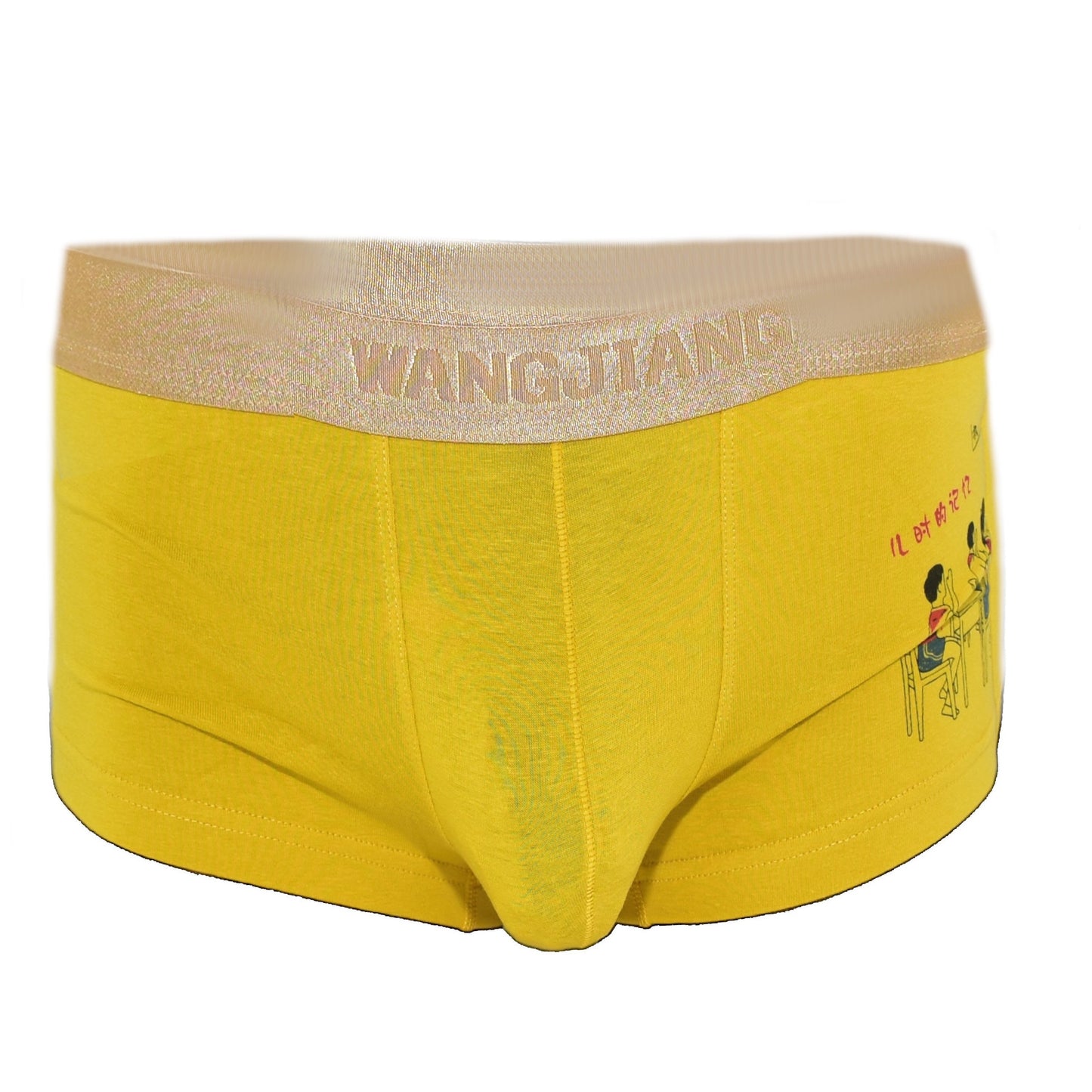 Boxer mit Goldrand Comicdruck