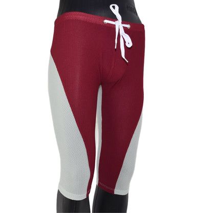 Knielange Netzstoff Sporthose Freizeithose mit Kordel