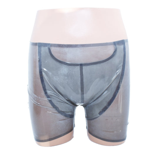Latex transparent Shorts mit Eingriff und Innenbeutel