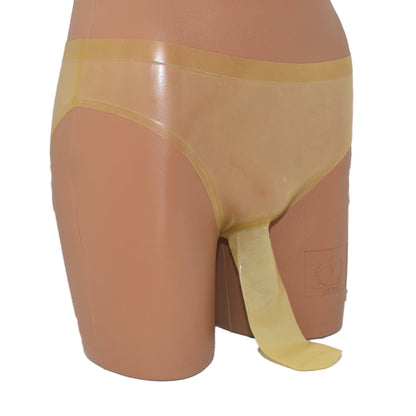 Latex Slip  mit Riffelkondom