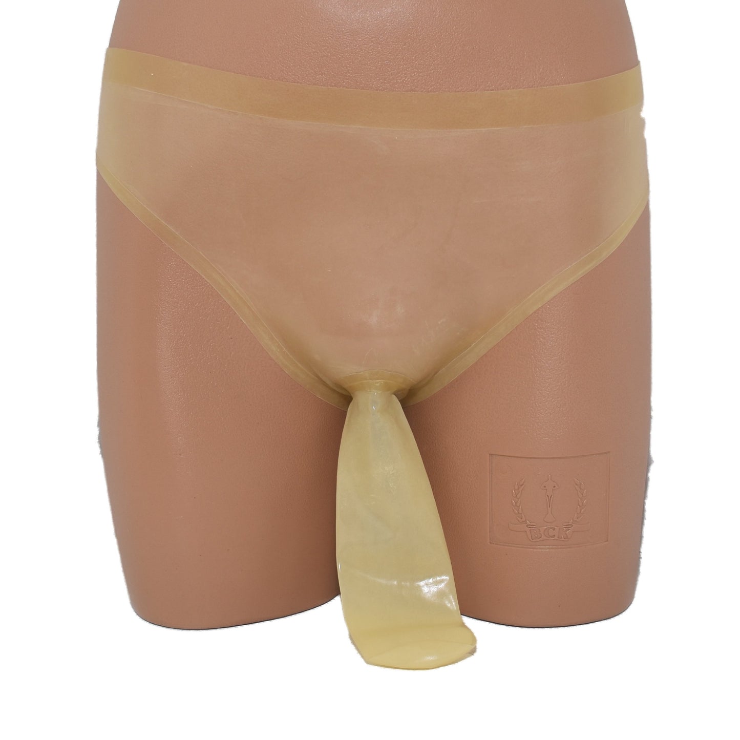 Latex Slip  mit Riffelkondom