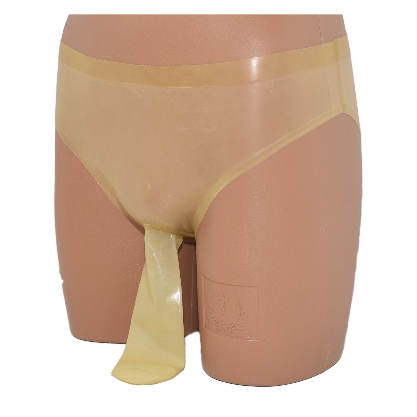 Latex Slip  mit Riffelkondom