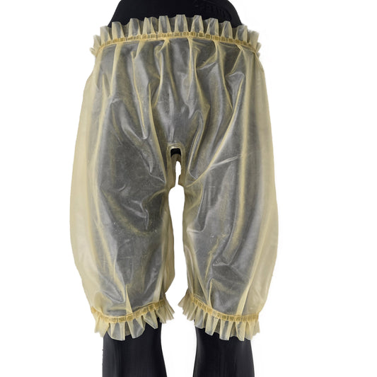 Latex Rüschen Hose Ouvert - im Schritt offen