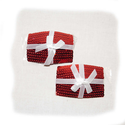 Nippel Cover Geschenk rot Schleife weiß