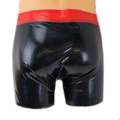 Latex Shorts mit Doppel-Reißverschluss/Innenbeutel