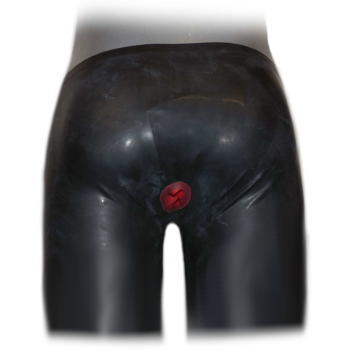 Latex Boxer Short Reißverschluss vorne und Schlauch hinten