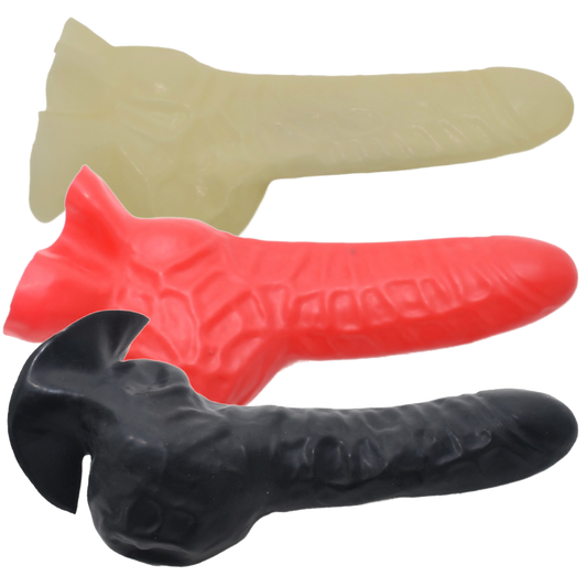 Latex Rifflecondom mit Hodensack 18 cm