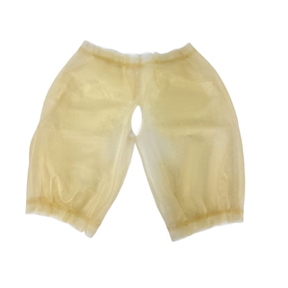 Latex Rüschen Hose im Schritt offen Taille 60 cm