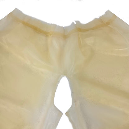 Latex Rüschen Hose im Schritt offen Taille 60 cm