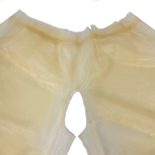 Latex Rüschen Hose im Schritt offen Taille 60 cm