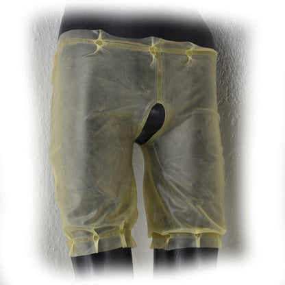 Latex Rüschen Hose im Schritt offen Taille 60 cm