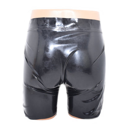 Latex Shorts mit transparentem Einsatz