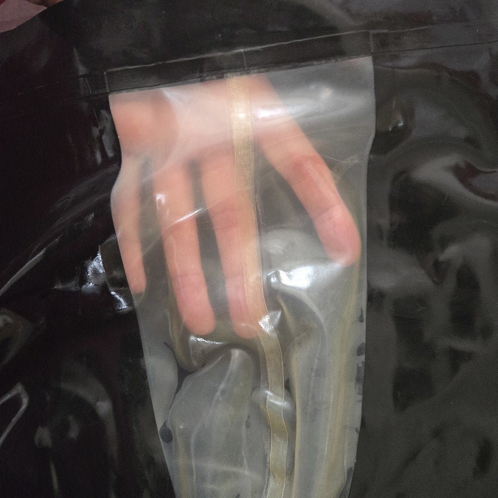 Latex Shorts mit transparentem Einsatz