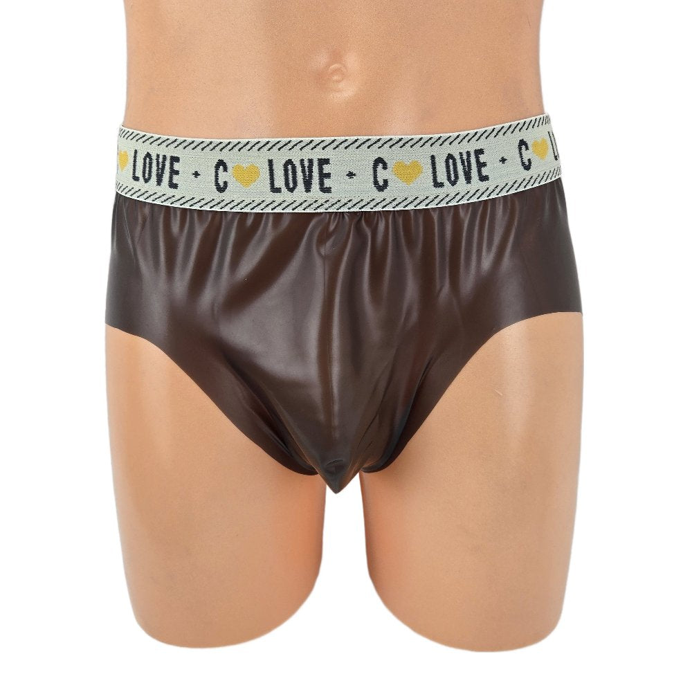 Latex Slip Schwarz-Transparent mit Rand