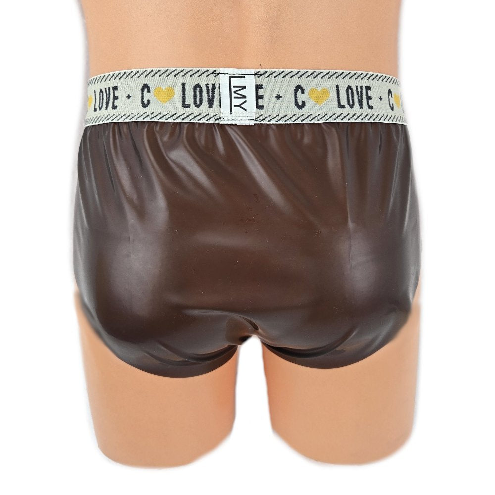 Latex Slip Schwarz-Transparent mit Rand