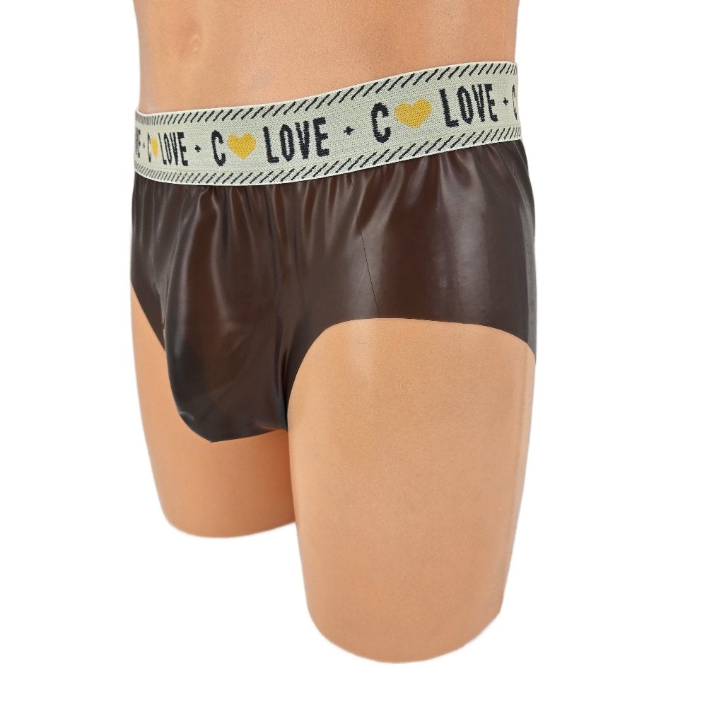 Latex Slip Schwarz-Transparent mit Rand