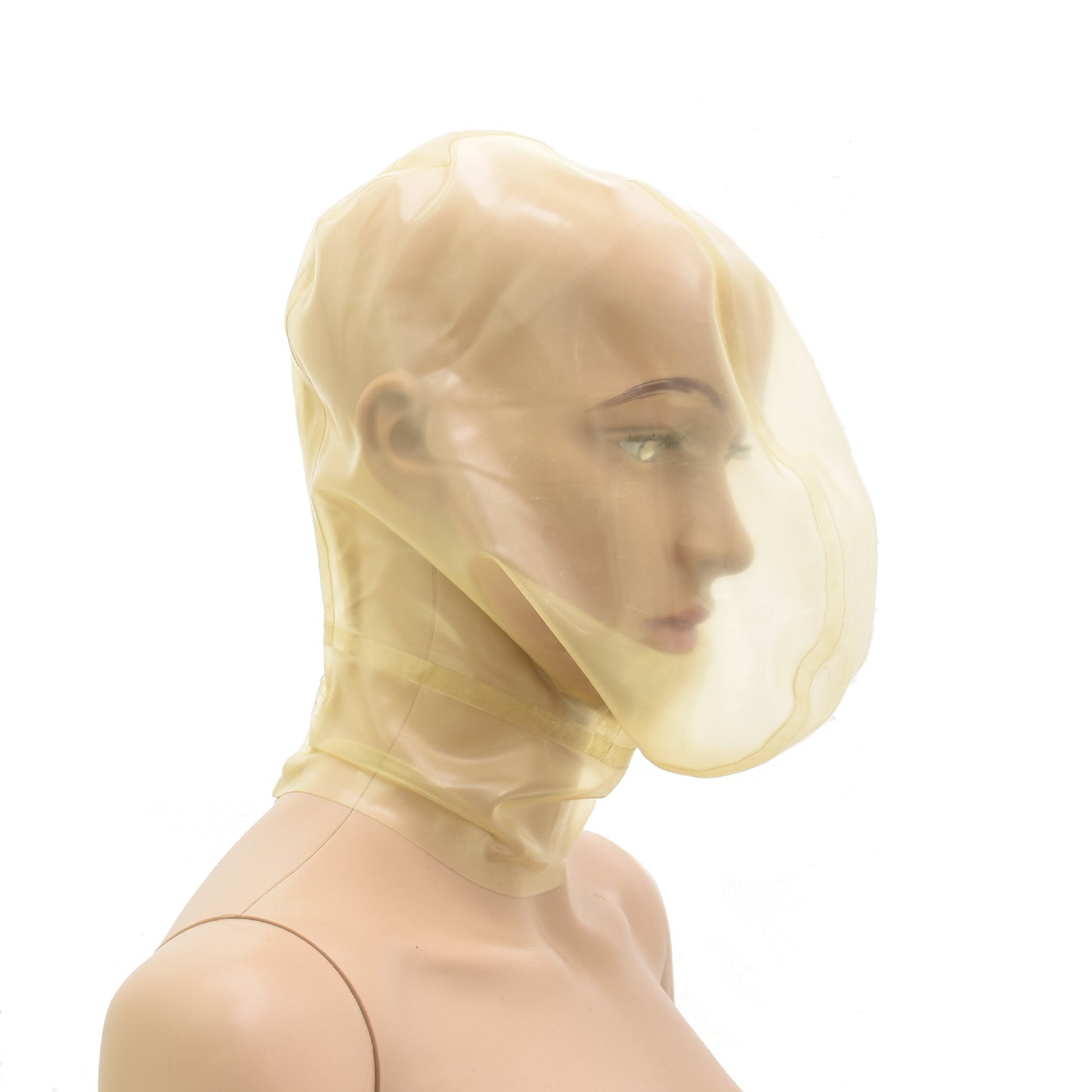 Latex Mask breath control light transparent