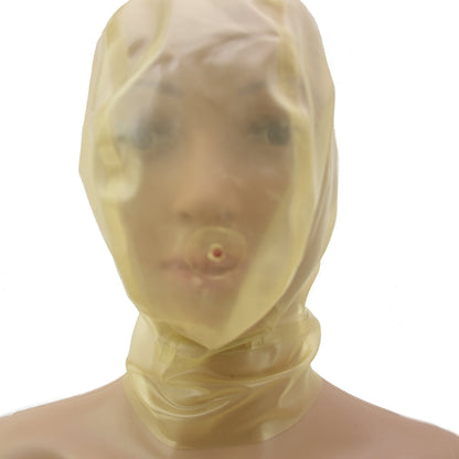 Latex Mask breath control light transparent