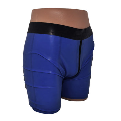 Latex Shorts Zwei-Wege-Reißverschluss durchgehend