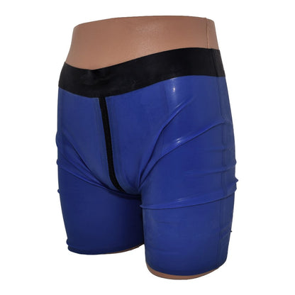 Latex Shorts Zwei-Wege-Reißverschluss durchgehend