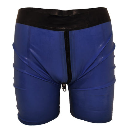 Latex Shorts Zwei-Wege-Reißverschluss durchgehend