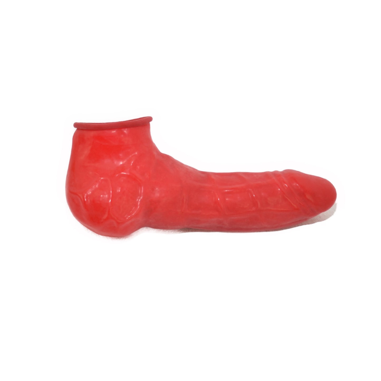 Latex Rifflecondom mit Hodensack 22cm