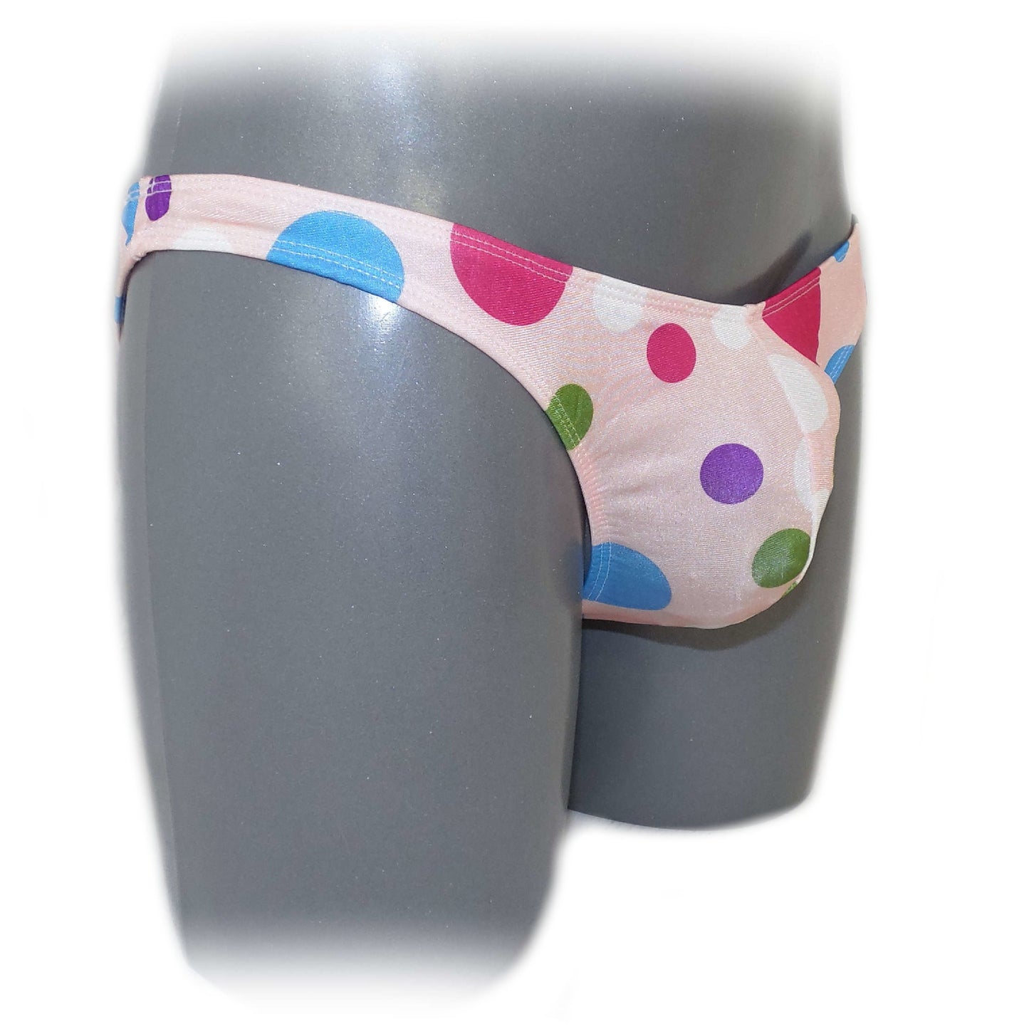 Slip Rosa mit bunten Punkten