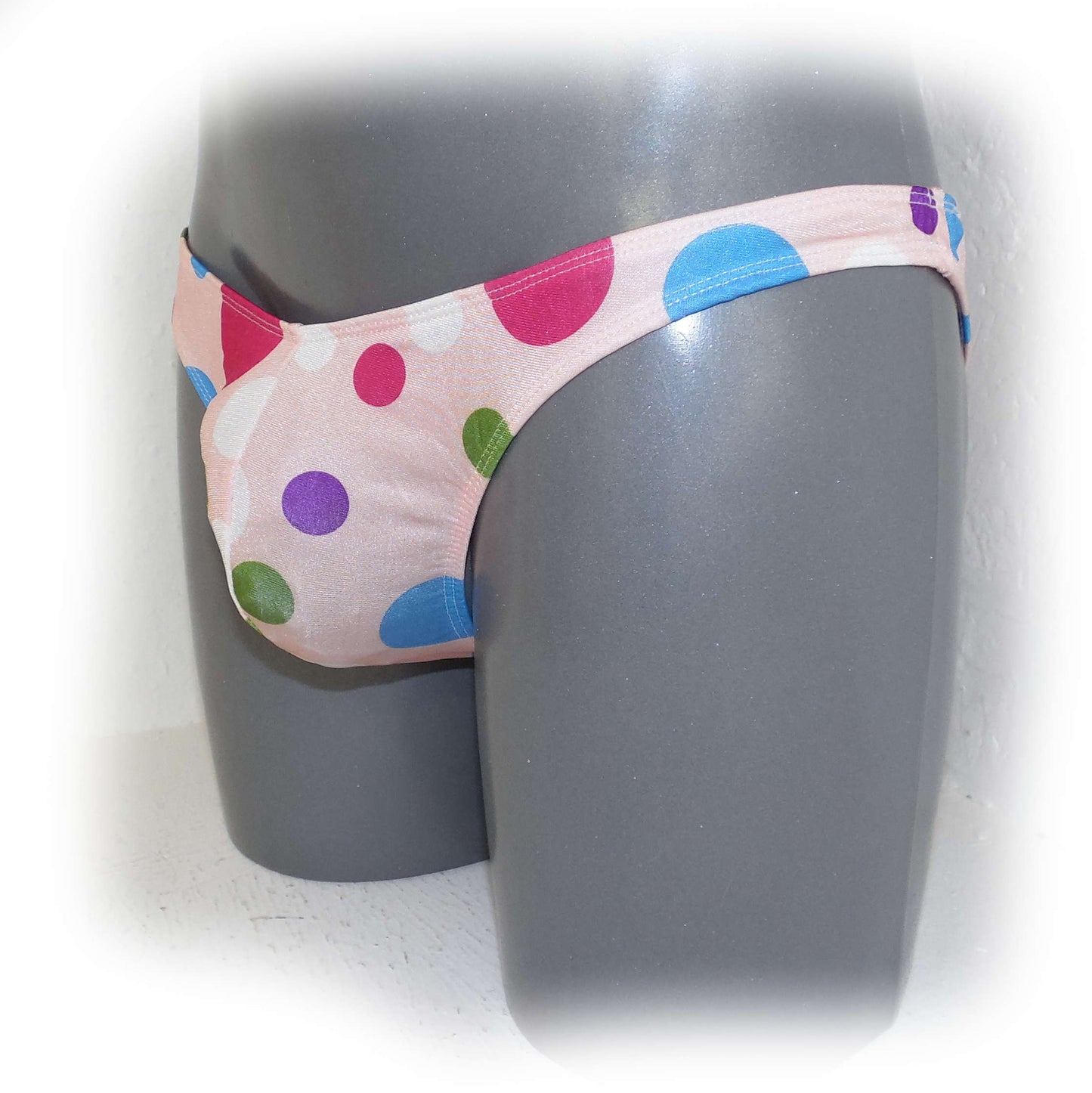 Slip Rosa mit bunten Punkten